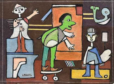 Art work by David Lehel Senza titolo - mixed paper 